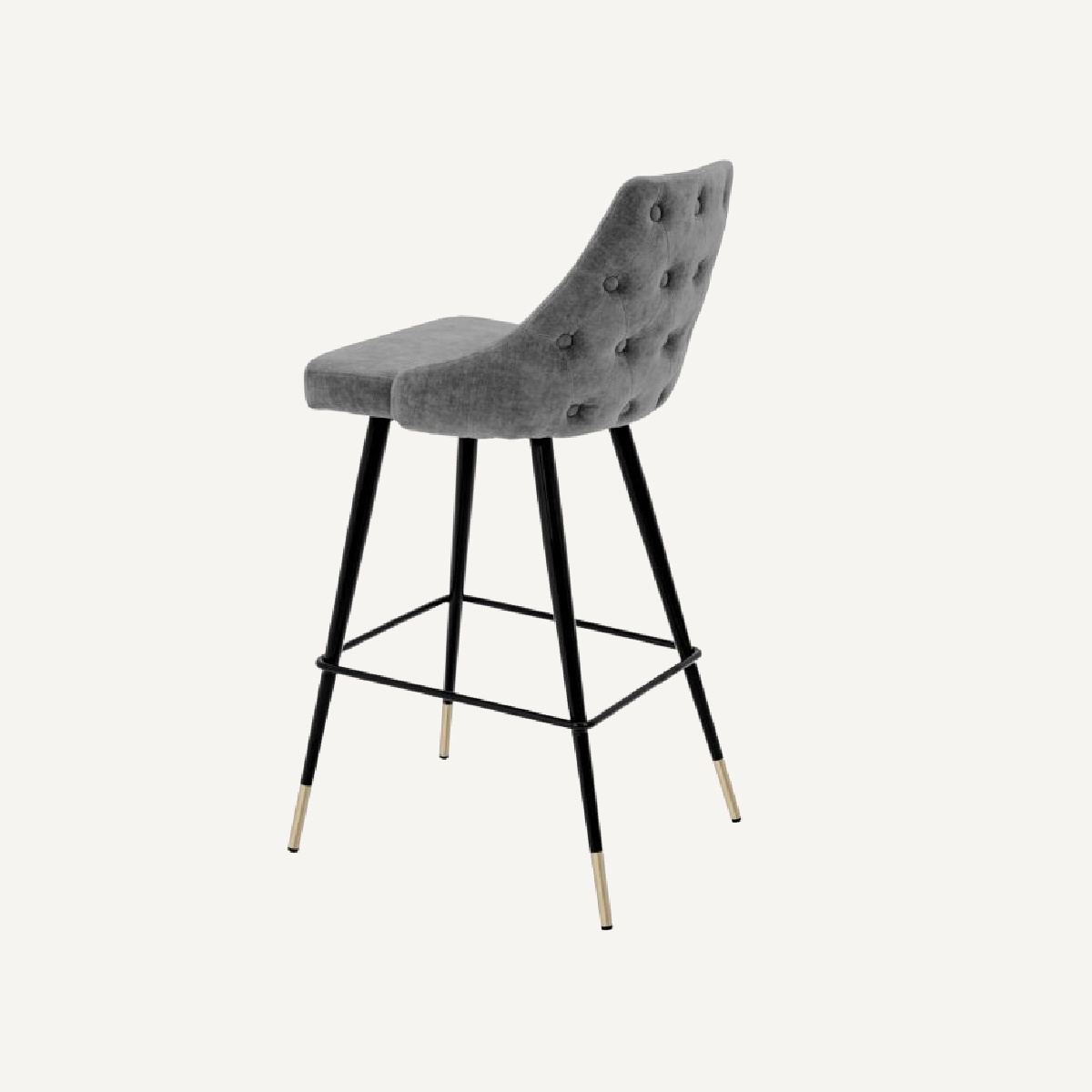 Chaise de bar en tissu gris