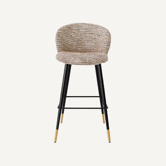 Chaise de bar en tissu beige
