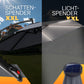 Parasol en aluminium anthracite 350 cm Mali avec LED UV 80+