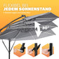 Parasol en aluminium anthracite 350 cm Mali avec LED UV 80+