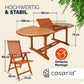 Ensemble de jardin en bois d'eucalyptus 6+1 FSC