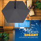 Parasol en aluminium anthracite 350 cm Mali avec LED UV 80+