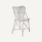 Chaise de salle à manger blanche en rotin