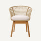 Chaise extérieure en cordage crème