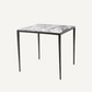 Table d'appoint en bronze et marbre blanc
