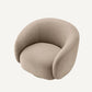 Fauteuil pivotant en tissu sable