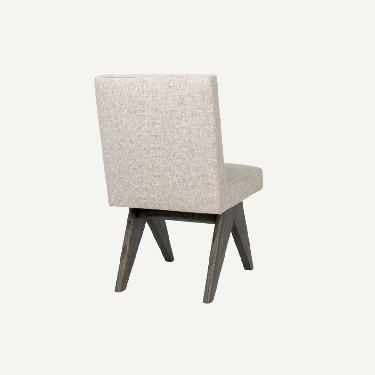 Chaise de salle à manger en tissu blanc écru