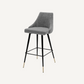 Chaise de bar en tissu gris