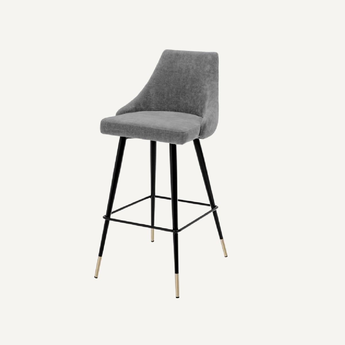 Chaise de bar en tissu gris