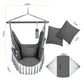 Fauteuil suspendu anthracite 170x100x150 cm avec coussin confortable