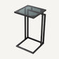 Table d'appoint en bronze et verre fumé