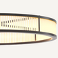 Lustre en bronze et verre mat L