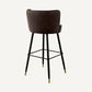 Chaise de bar en velours marron