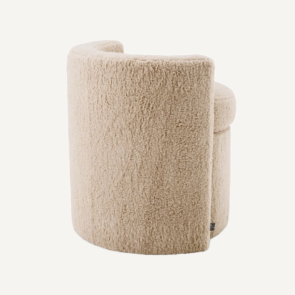 Tabouret molletonné crème