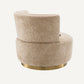 Fauteuil pivotant molletonné beige