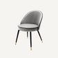 Chaise de salle à manger en velours gris clair (lot de 2)