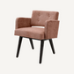 Chaise de salle à manger en tissu rose