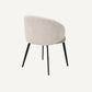 Chaise de salle à manger avec accoudoirs en tissu beige (lot de 2)
