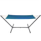 Hamac rayé bleu 200x80cm avec support en métal