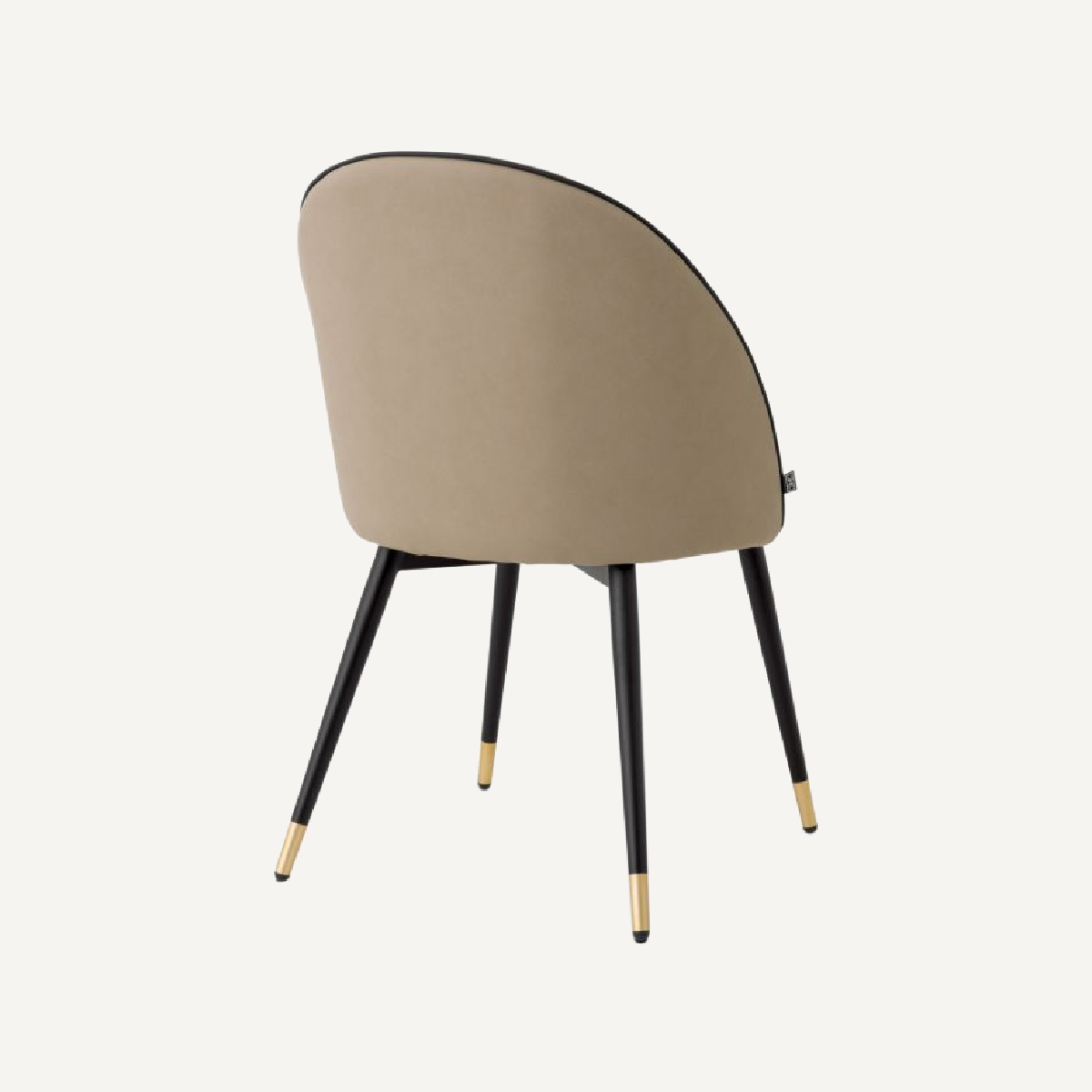 Chaise de salle à manger en similcuir beige (lot de 2)