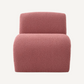 Fauteuil bouclé rose