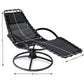 Transat de jardin Eve anthracite en acier laqué