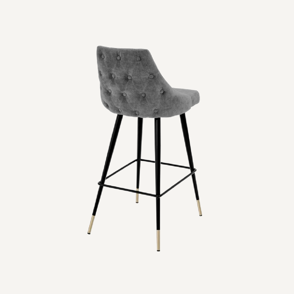 Chaise de bar en tissu gris