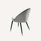 Chaise de salle à manger en velours gris clair (lot de 2)