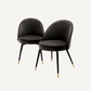 Chaise de salle à manger en velours gris foncé (lot de 2)