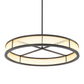 Lustre en bronze et verre mat L