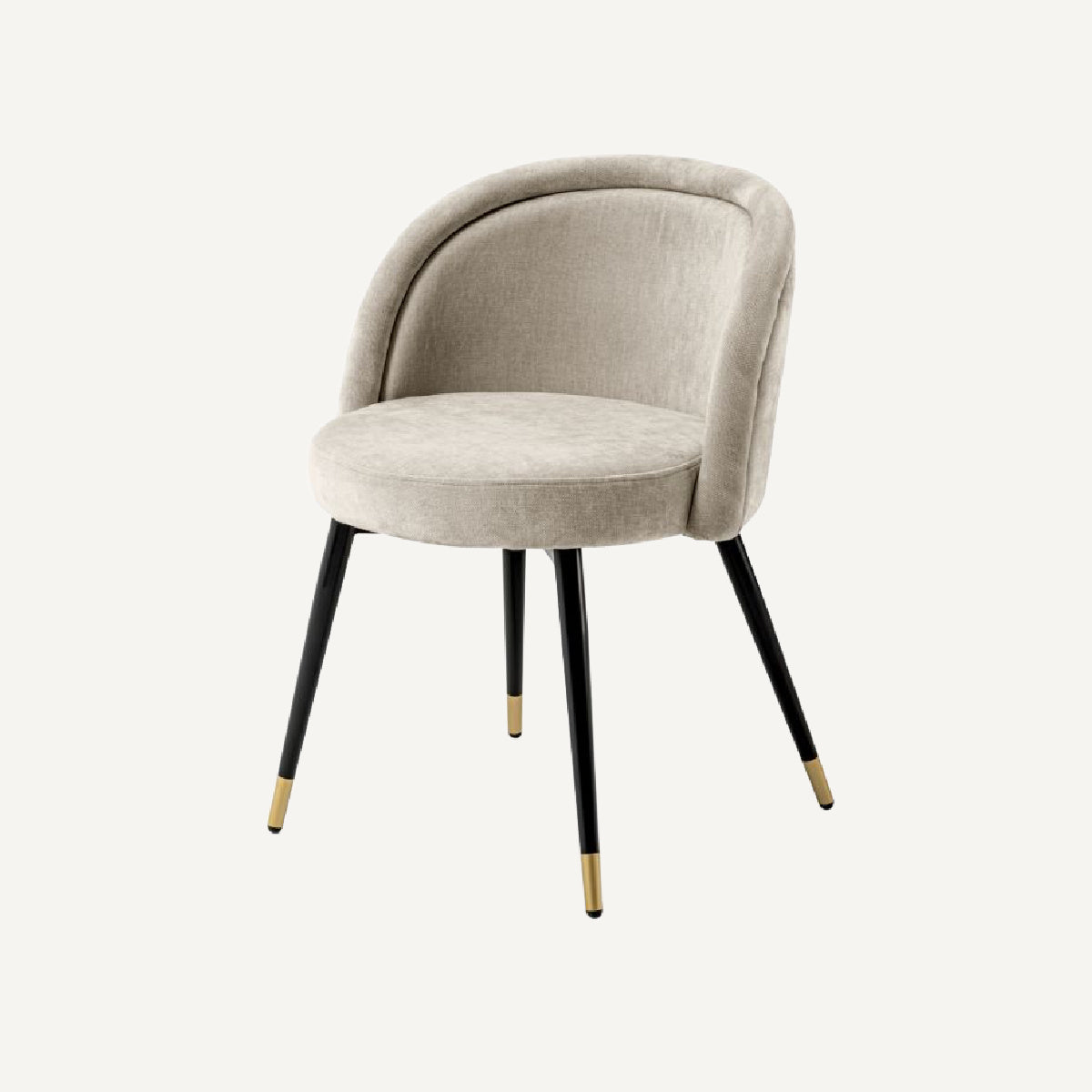 Chaise de salle à manger en tissu sable (lot de 2)é