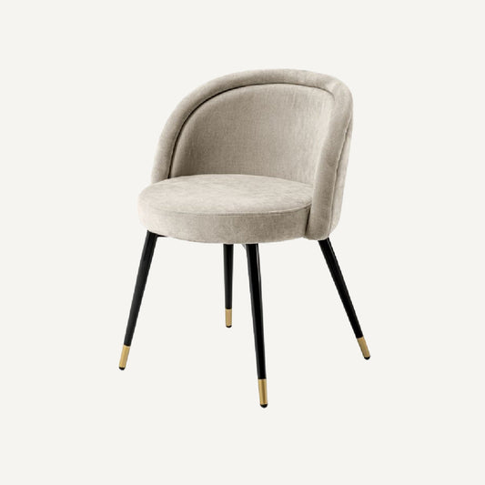 Chaise de salle à manger en tissu sable (lot de 2)é