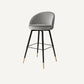 Chaise de bar en velours gris clair (lot de 2)