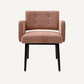 Chaise de salle à manger en tissu rose