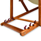 Transat de jardin pliable en bois d'acacia beige