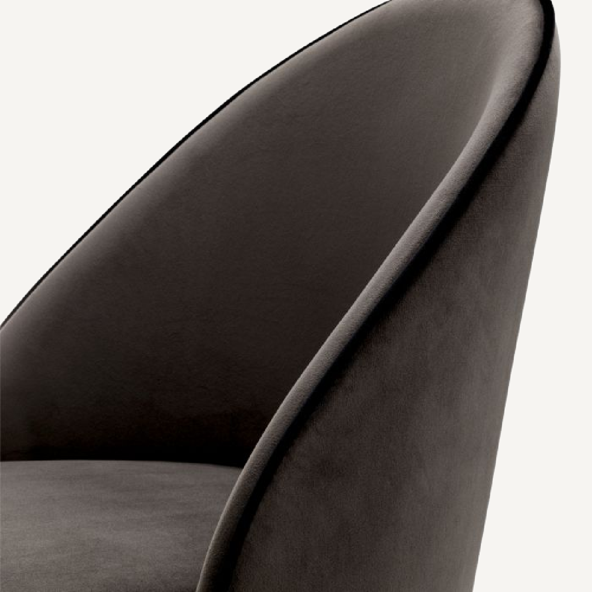 Chaise de salle à manger en velours gris foncé (lot de 2)