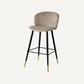 Chaise de bar en velours beige