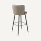 Chaise de bar en velours greige