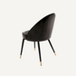 Chaise de salle à manger en velours gris foncé (lot de 2)