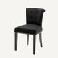Chaise de salle à manger en cachemire noir Largo