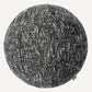 Coussin rond en tissu noir Cambon L