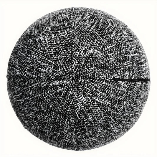 Coussin rond en tissu noir Cambon L