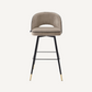 Chaise de bar en velours greige (lot de 2)