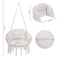 Fauteuil suspendu crème avec coussins - 80x60x140 cm