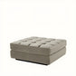 Pouf modulable en velours greige