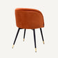 Chaise de salle à manger en velours orange (lot de 2)é