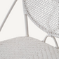 Chaise de salle à manger blanche en rotin