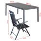 Ensemble de jardin Bern anthracite en aluminium 9 pièces