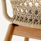 Chaise extérieure en cordage crème