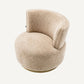 Fauteuil pivotant molletonné beige